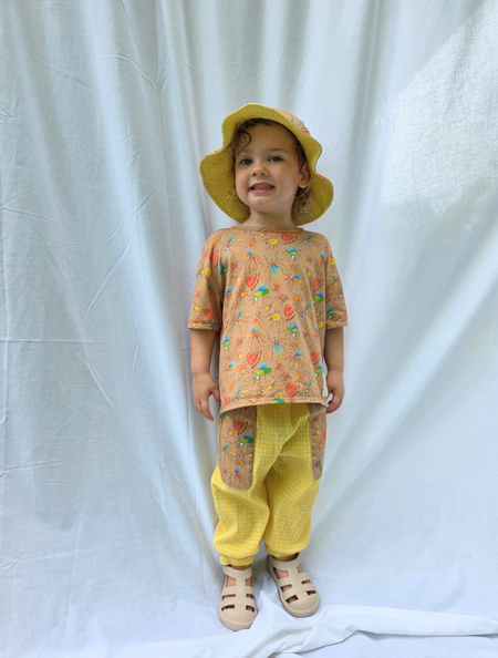 Clay Insects insect shield kids boxy tee – lifestyle shot